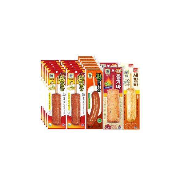 (대림냉동)숯불구이맛후랑크 10개+매콤바 2개+휠터치 6개+새참바 2개 